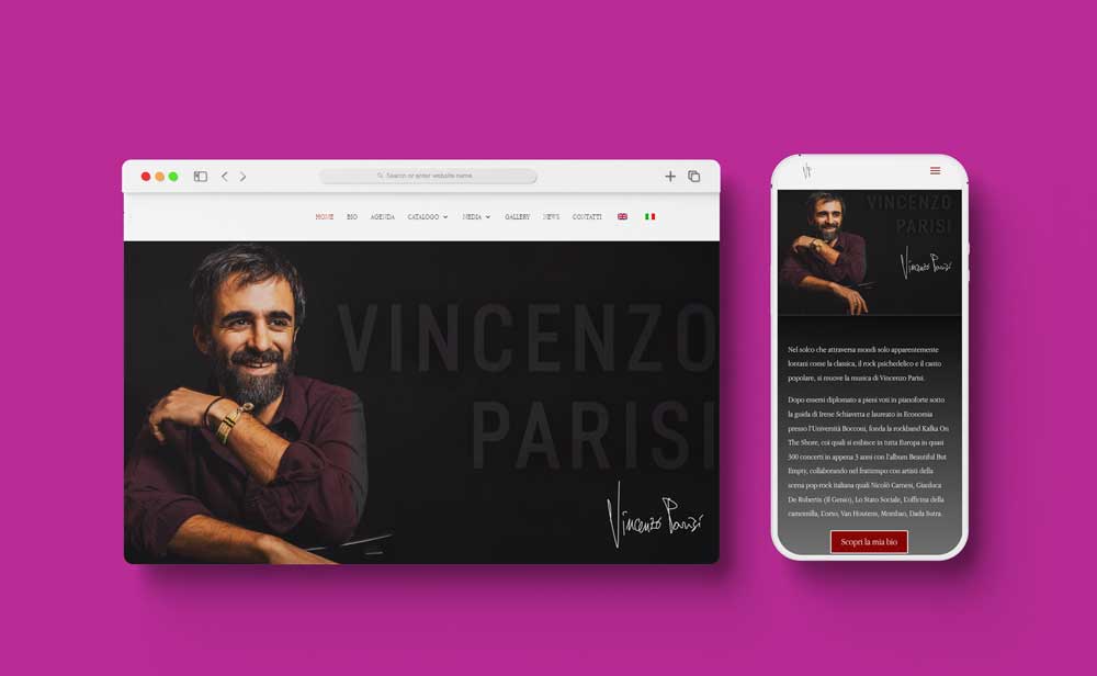 Sito web Vincenzo Parisi by Digital Duo